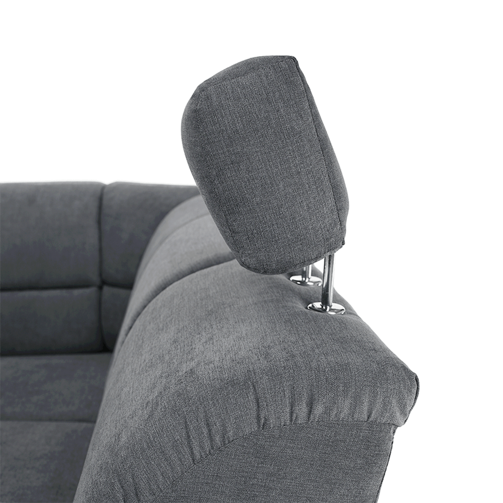 Colțar extensibil ARLES, material textil gri, pe dreapta Kondela