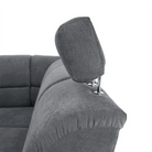Colțar extensibil ARLES, material textil gri, pe dreapta Kondela