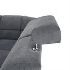Colțar extensibil ARLES, material textil gri, pe dreapta Kondela