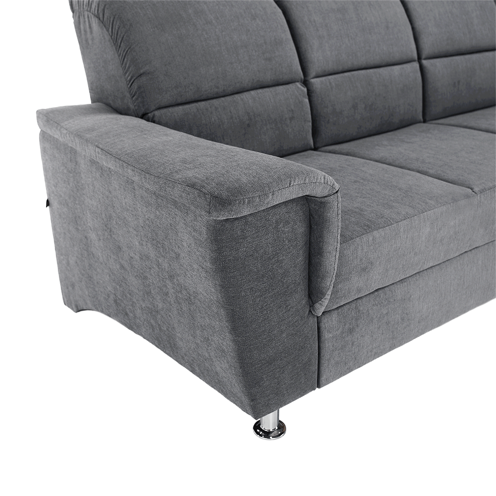 Colțar extensibil ARLES, material textil gri, pe dreapta Kondela