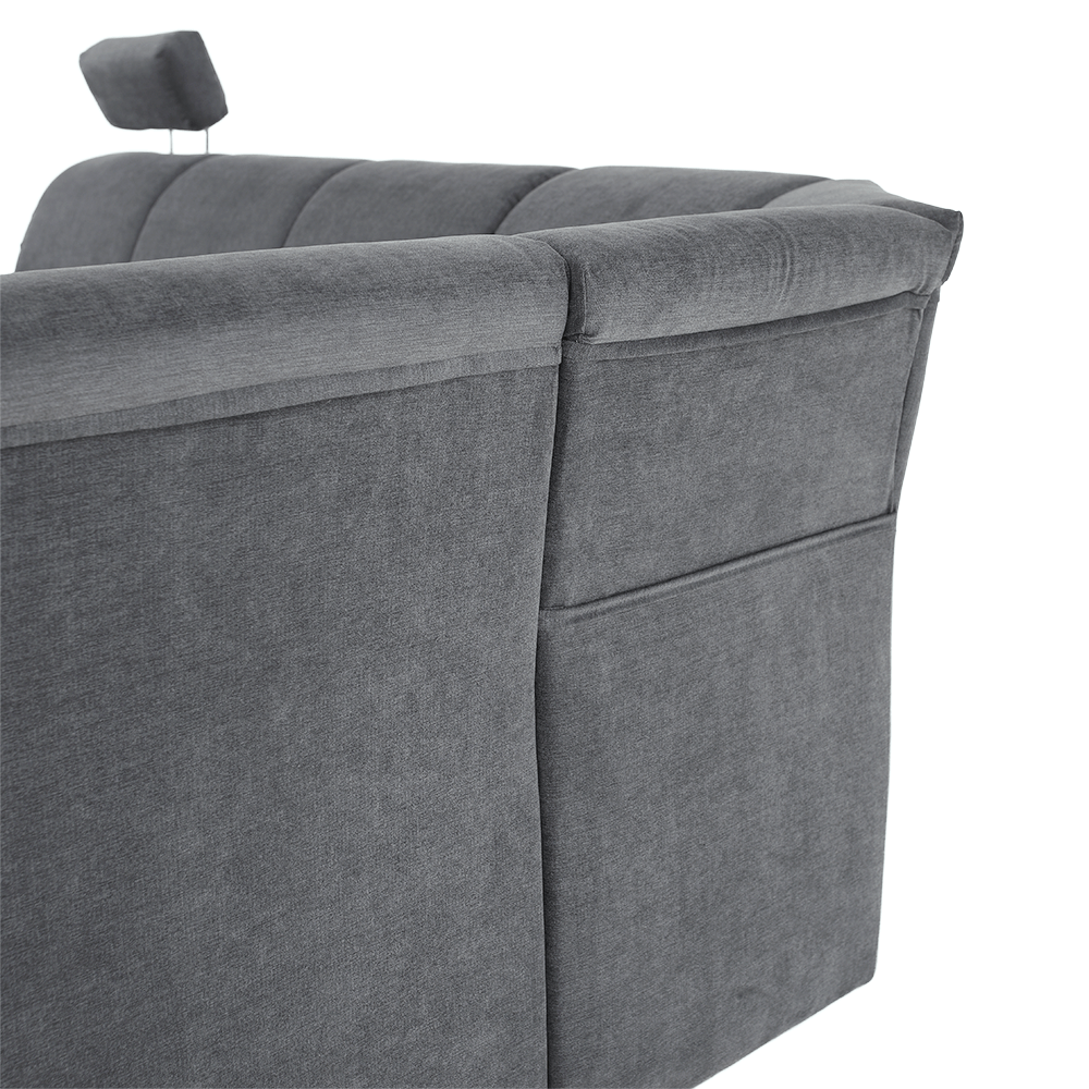 Colțar extensibil ARLES, material textil gri, pe dreapta Kondela