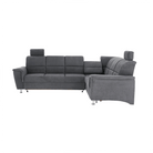 Colțar extensibil ARLES, material textil gri, pe dreapta Kondela