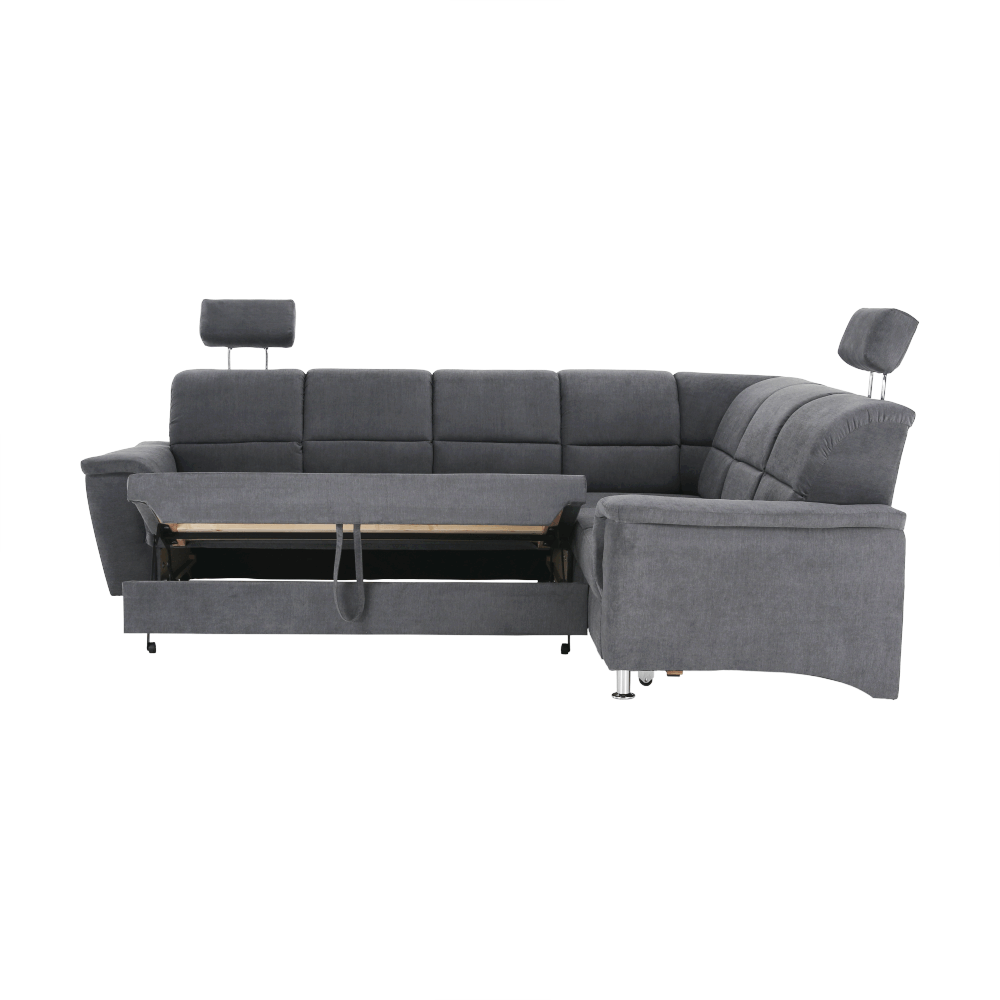 Colțar extensibil ARLES, material textil gri, pe dreapta Kondela