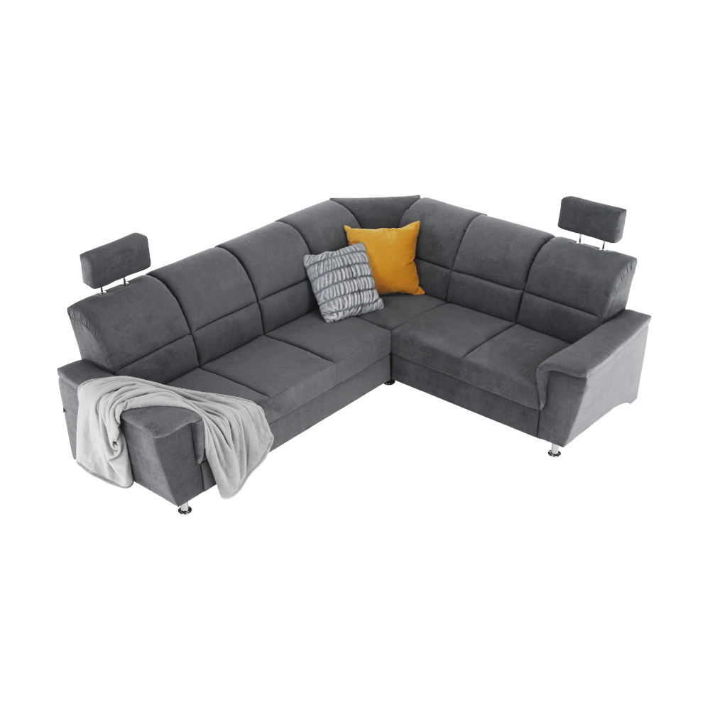 Colțar extensibil ARLES, material textil gri, pe dreapta Kondela