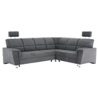 Colțar extensibil ARLES, material textil gri, pe dreapta Kondela
