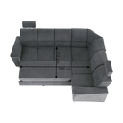 Colțar extensibil ARLES, material textil gri, pe dreapta Kondela
