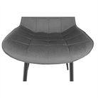 Scaun SIGUENZA, gri/negru, catifea/metal, 54x56x90 cm Kondela