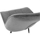Scaun SIGUENZA, gri/negru, catifea/metal, 54x56x90 cm Kondela
