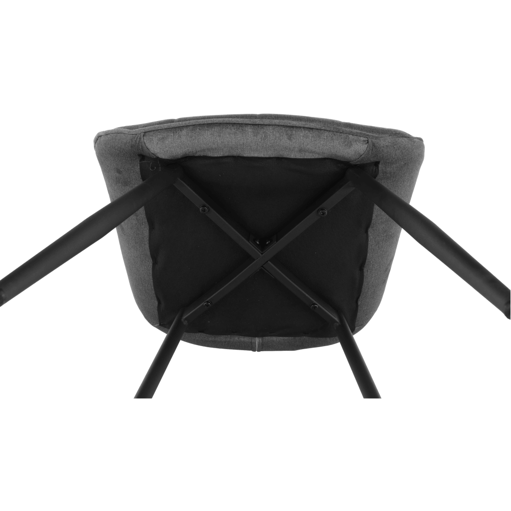 Scaun SIGUENZA, gri/negru, catifea/metal, 54x56x90 cm Kondela