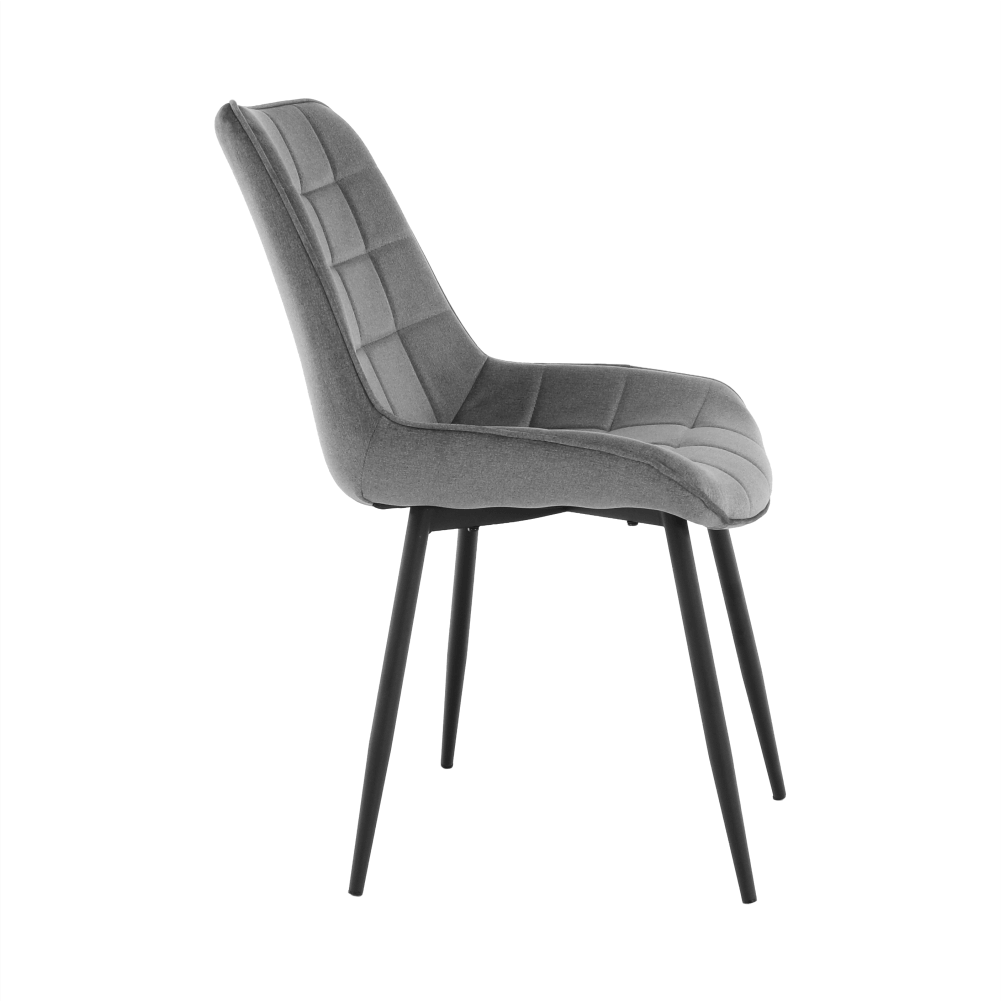 Scaun SIGUENZA, gri/negru, catifea/metal, 54x56x90 cm Kondela