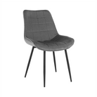 Scaun SIGUENZA, gri/negru, catifea/metal, 54x56x90 cm Kondela