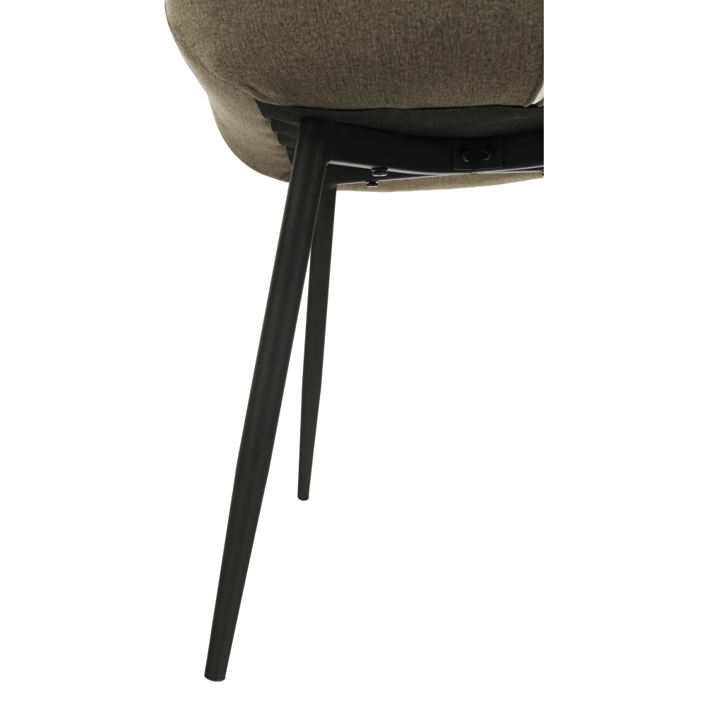 Scaun SIGUENZA, gri maroniu taupe/negru, catifea/metal, 54x56x90 cm Kondela