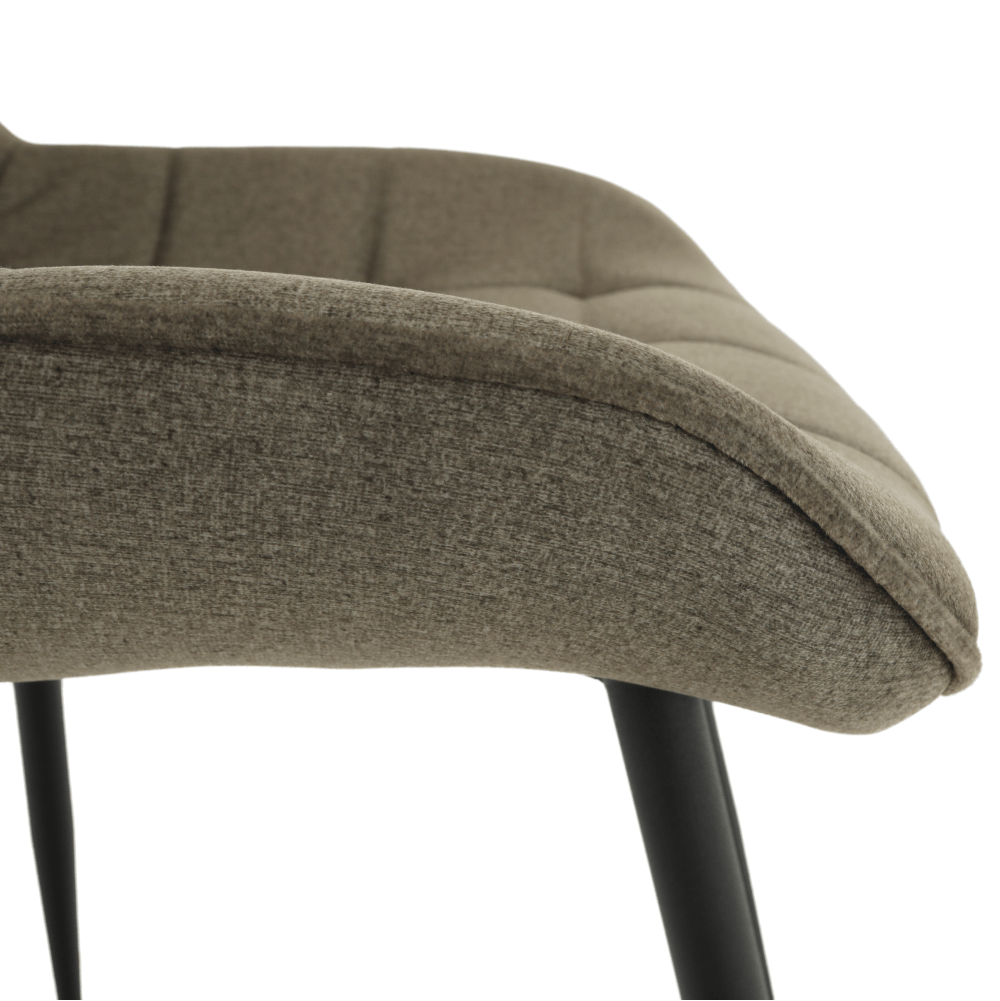 Scaun SIGUENZA, gri maroniu taupe/negru, catifea/metal, 54x56x90 cm Kondela