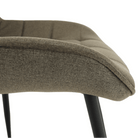 Scaun SIGUENZA, gri maroniu taupe/negru, catifea/metal, 54x56x90 cm Kondela