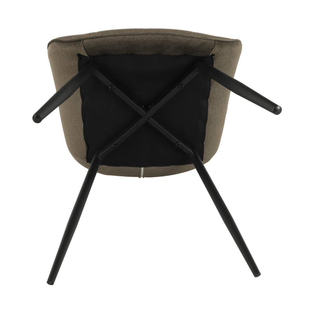 Scaun SIGUENZA, gri maroniu taupe/negru, catifea/metal, 54x56x90 cm Kondela