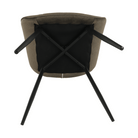 Scaun SIGUENZA, gri maroniu taupe/negru, catifea/metal, 54x56x90 cm Kondela