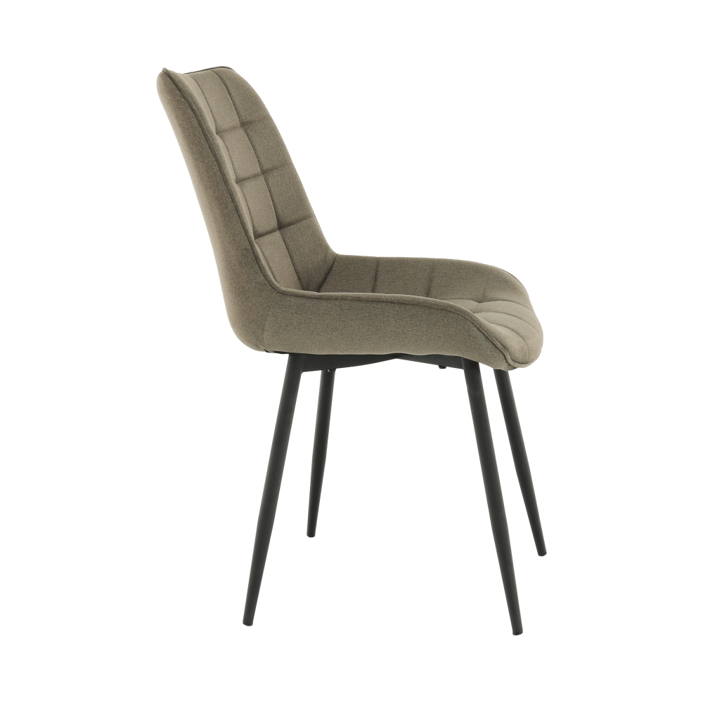 Scaun SIGUENZA, gri maroniu taupe/negru, catifea/metal, 54x56x90 cm Kondela