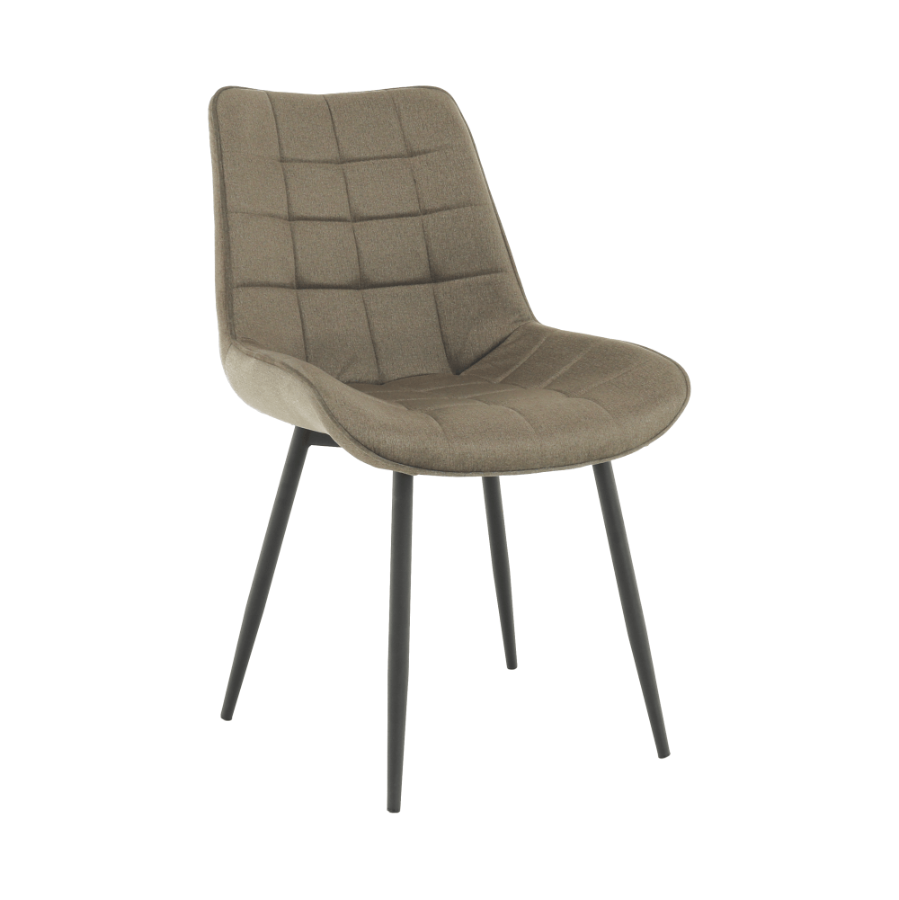 Scaun SIGUENZA, gri maroniu taupe/negru, catifea/metal, 54x56x90 cm Kondela