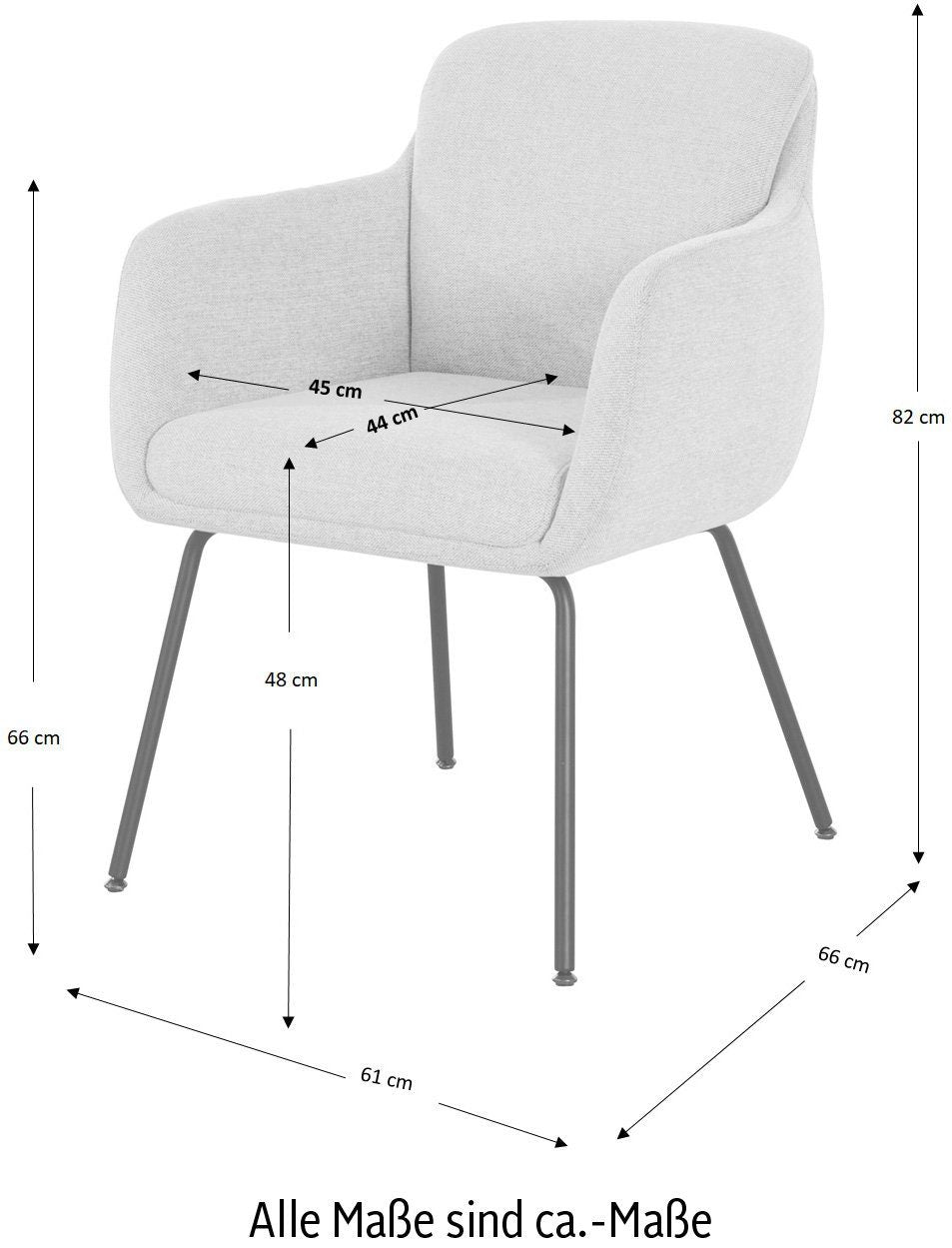 Scaun tapitat Donnica , Creme Arboteca