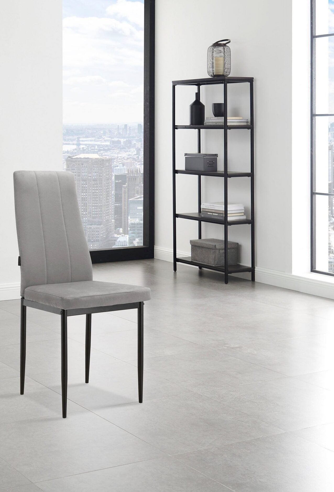 Scaun tapitat Remus, Gri Arboteca