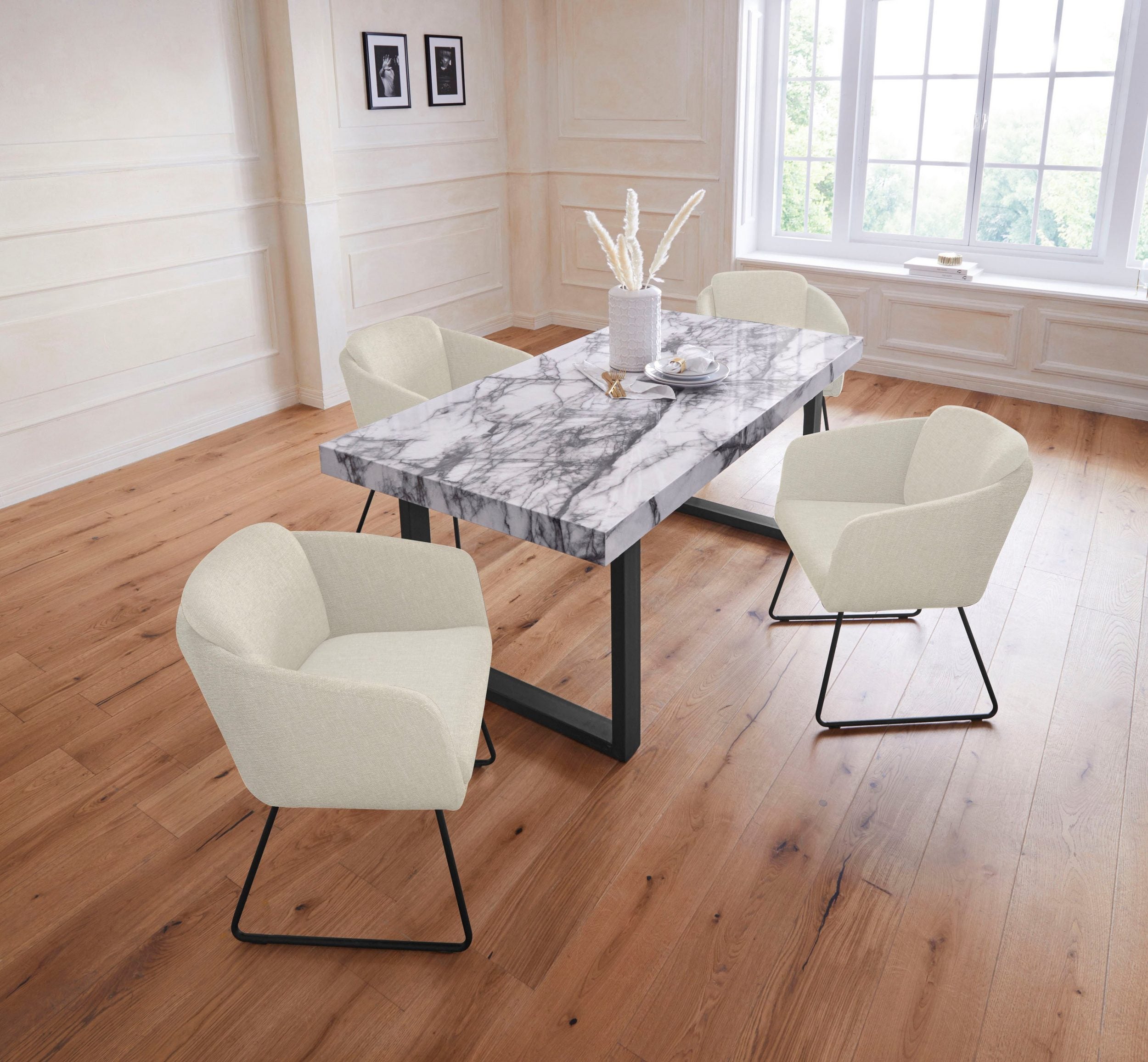 Scaun tapitat Spherly, Crem Arboteca