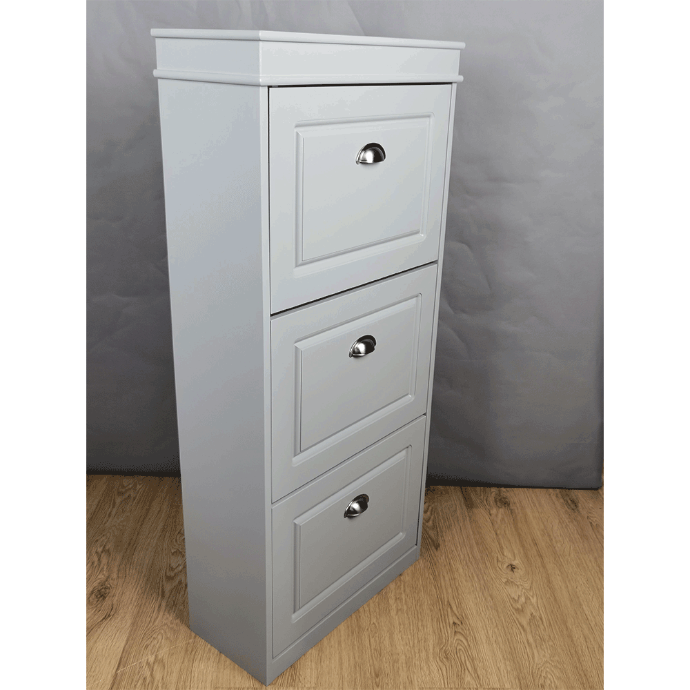 Pantofar SEBER TYP 2, 3 uși, gri, 53,5 cm Kondela