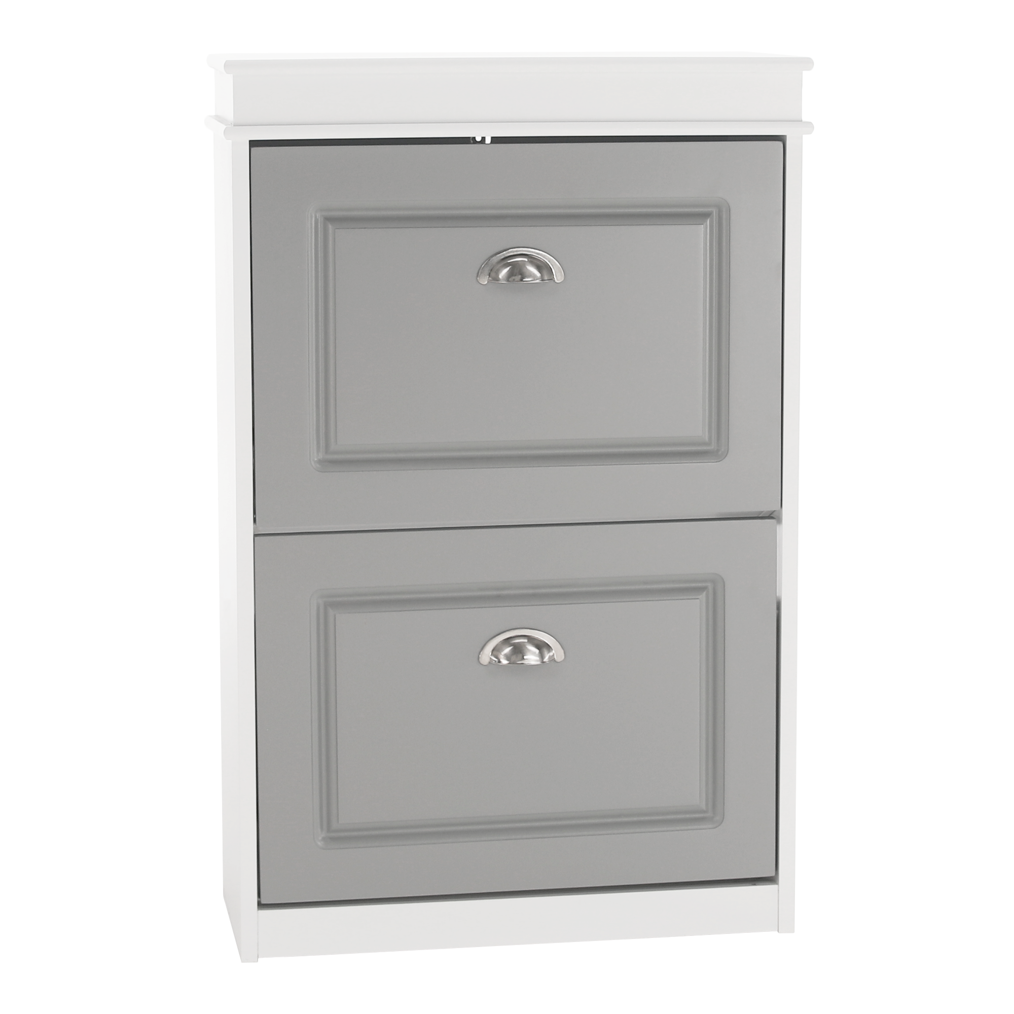 Pantofar SEBER TIP 1, 2 uși, alb/gri, 53,5 cm Kondela