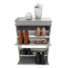 Pantofar SEBER TYP 1, 2 uși, gri, 53,5 cm Kondela