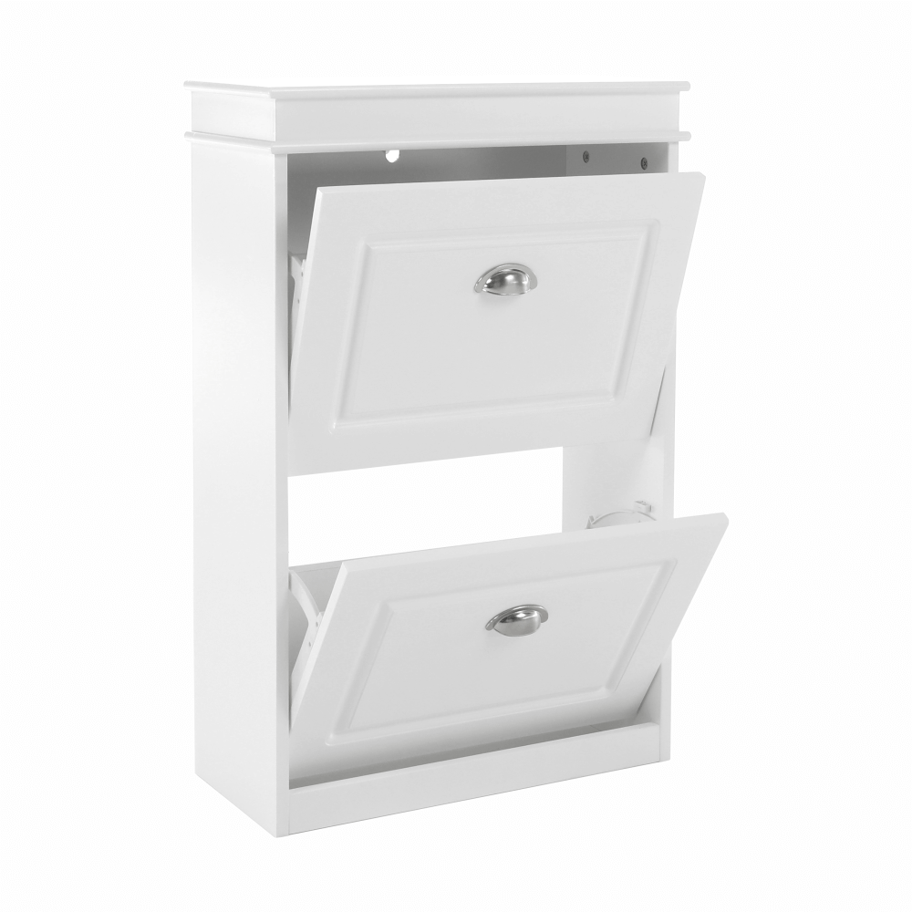 Pantofar SEBER TYP 1, 2 uși, alb, 53,5 cm Kondela