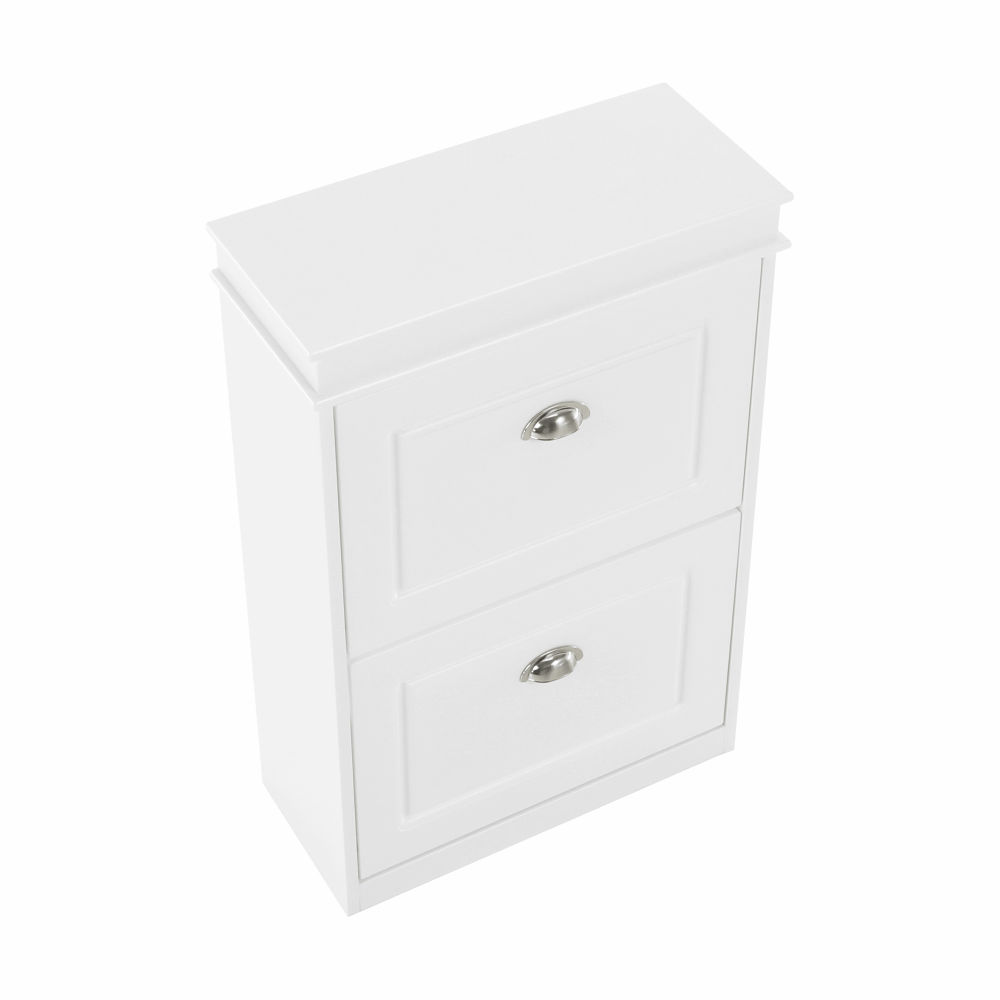Pantofar SEBER TYP 1, 2 uși, alb, 53,5 cm Kondela