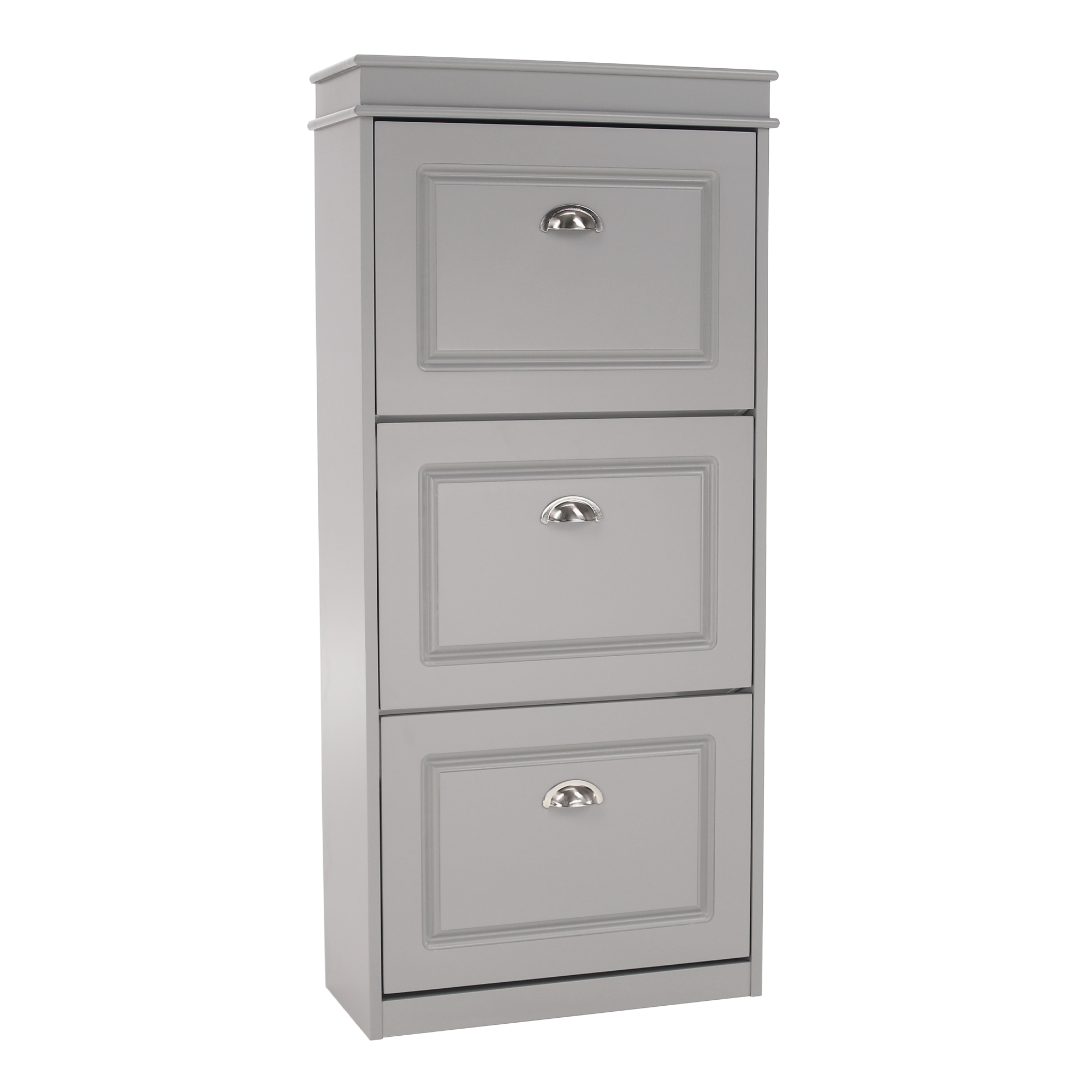 Pantofar SEBER TYP 2, 3 uși, gri, 53,5 cm Kondela