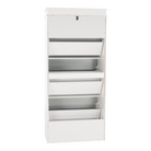 Pantofar SEBER TYP 2, 3 uși, gri/alb, 53,5 cm Kondela