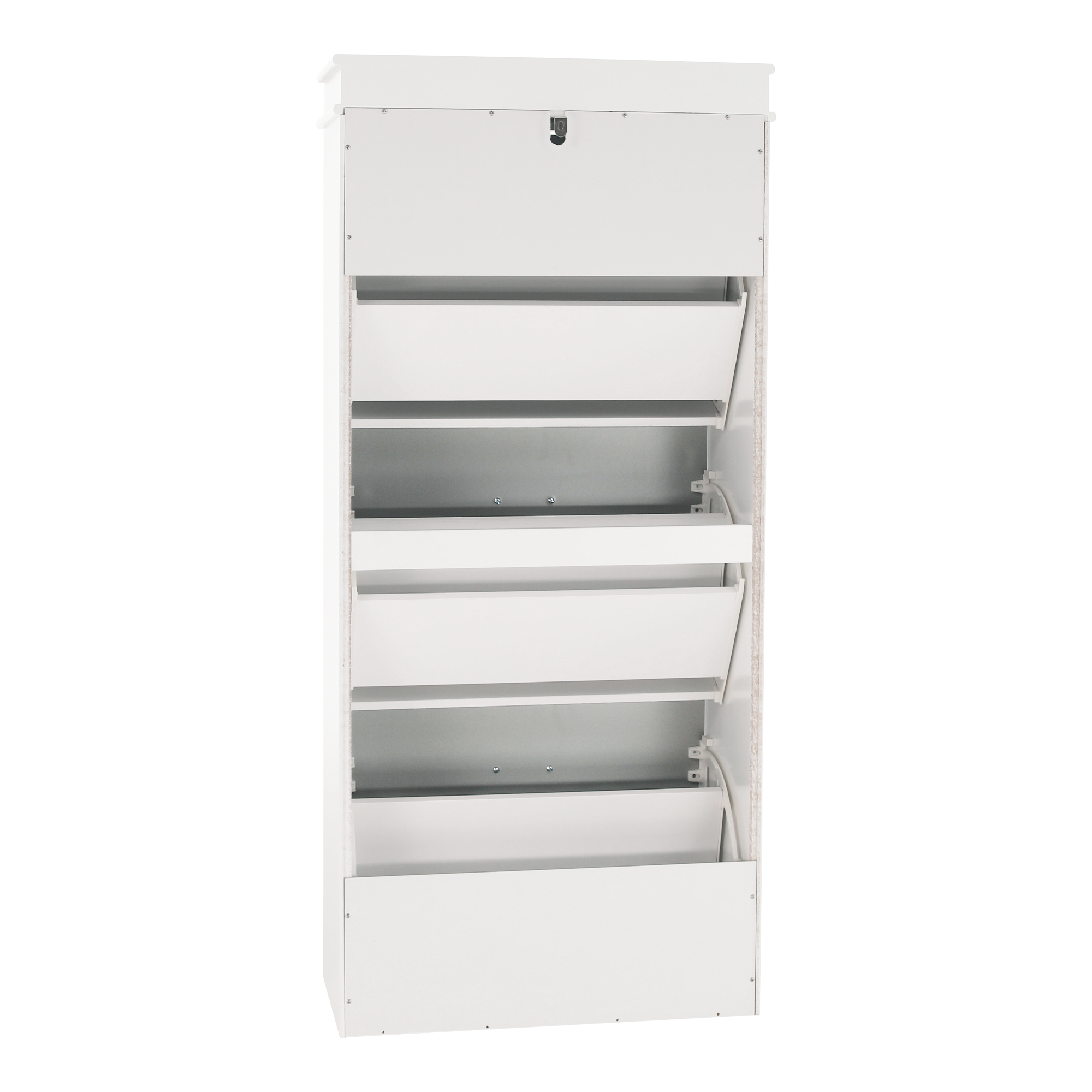 Pantofar SEBER TYP 2, 3 uși, gri/alb, 53,5 cm Kondela