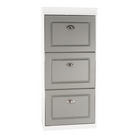 Pantofar SEBER TYP 2, 3 uși, gri/alb, 53,5 cm Kondela