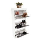 Pantofar SEBER TYP 2, 3 uși, gri/alb, 53,5 cm Kondela