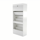Pantofar SEBER TYP 2, 3 uși, alb, 53,5 cm Kondela