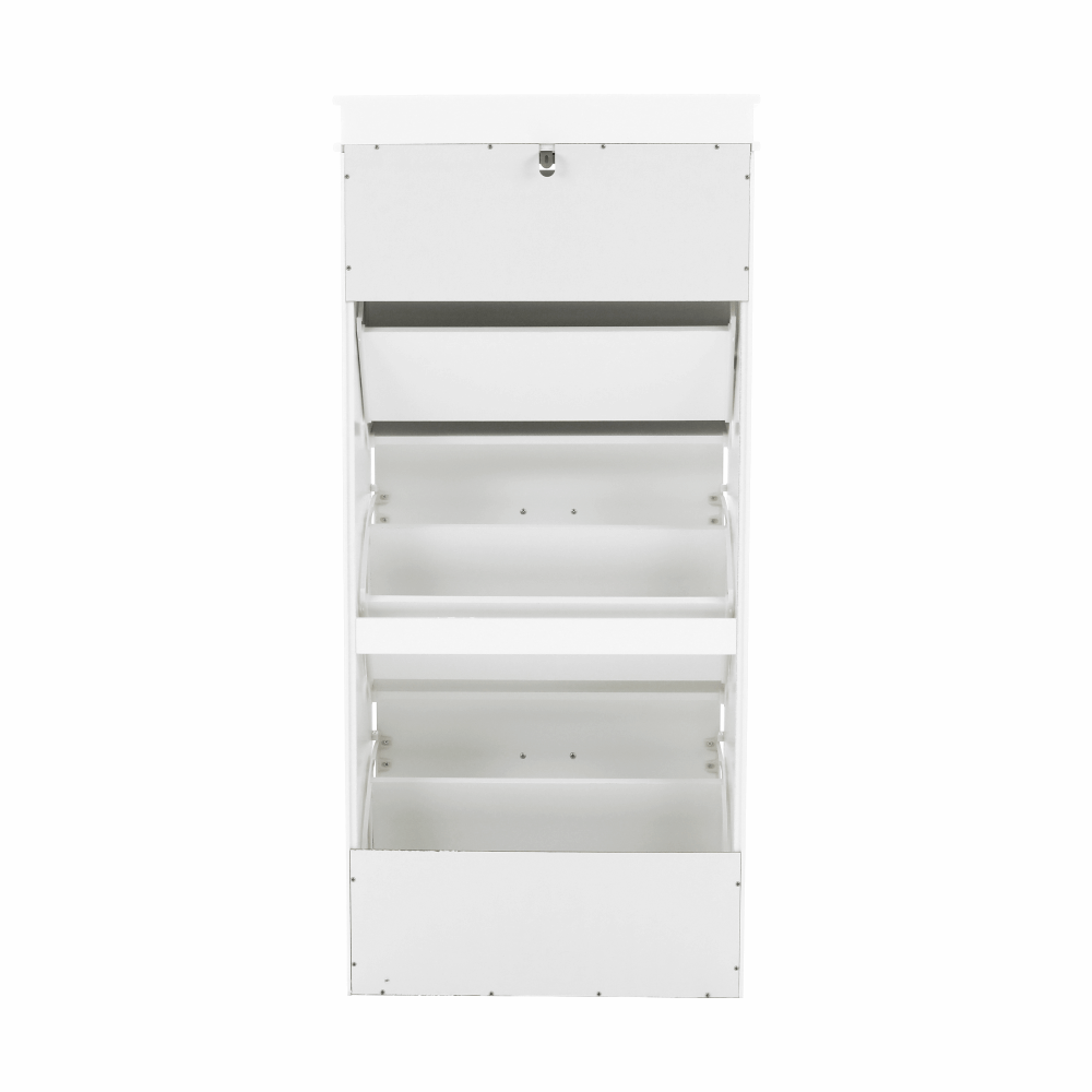 Pantofar SEBER TYP 2, 3 uși, alb, 53,5 cm Kondela