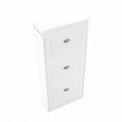 Pantofar SEBER TYP 2, 3 uși, alb, 53,5 cm Kondela