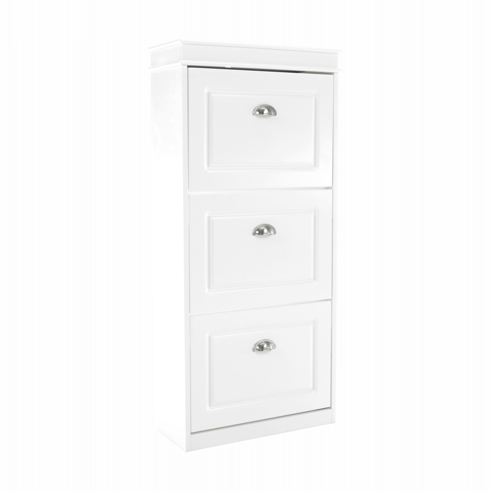 Pantofar SEBER TYP 2, 3 uși, alb, 53,5 cm Kondela
