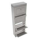 Pantofar SEBER TYP 3, 4 uși, gri, 53,5 cm Kondela