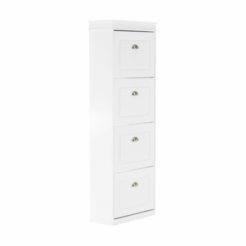 Pantofar SEBER TYP 3, 4 uși, alb, 53,5 cm Kondela