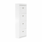 Pantofar SEBER TYP 3, 4 uși, alb, 53,5 cm Kondela
