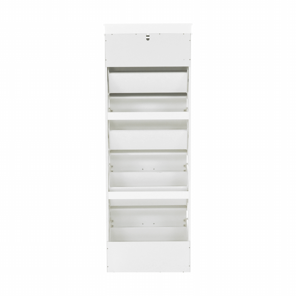Pantofar SEBER TYP 3, 4 uși, alb, 53,5 cm Kondela