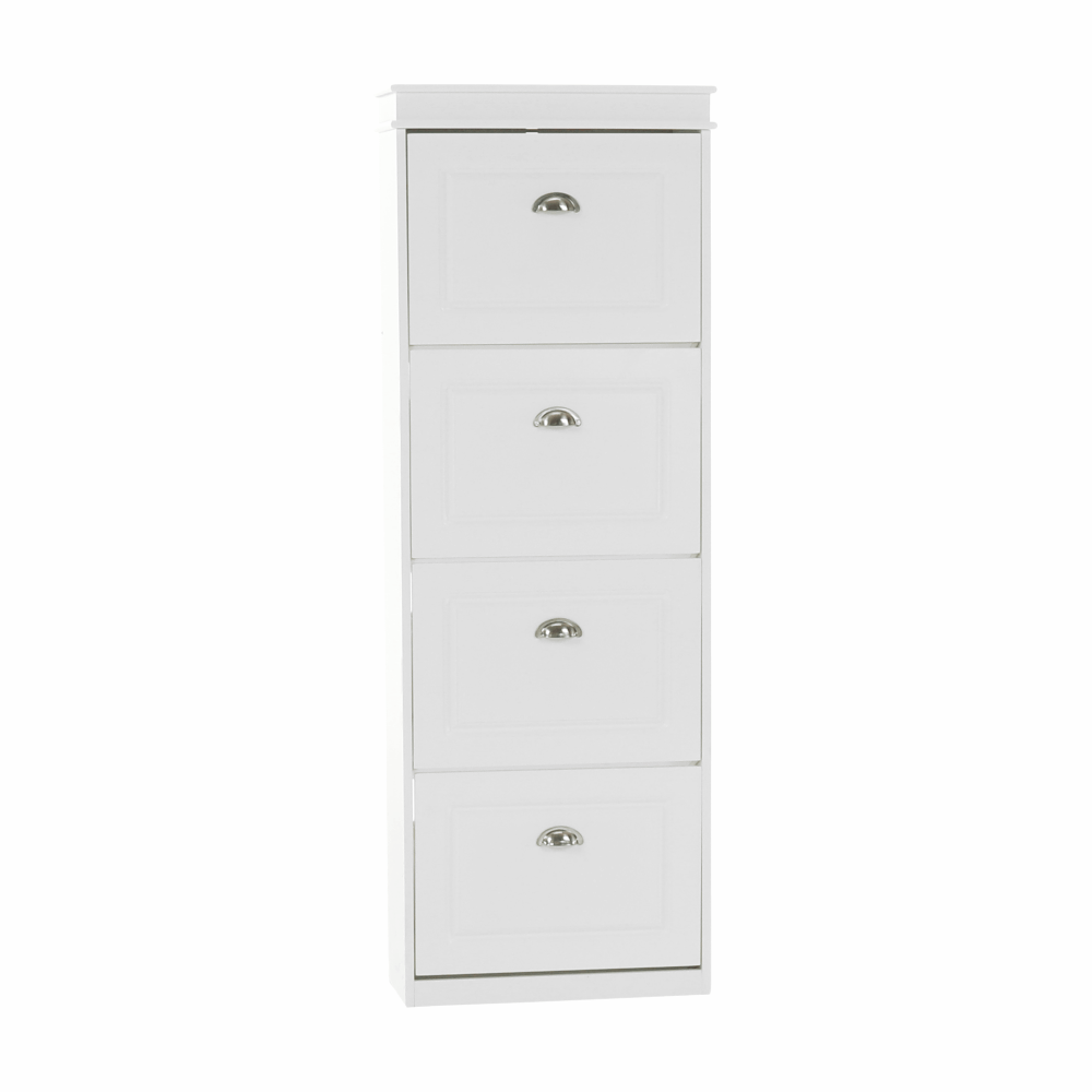 Pantofar SEBER TYP 3, 4 uși, alb, 53,5 cm Kondela