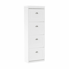 Pantofar SEBER TYP 3, 4 uși, alb, 53,5 cm Kondela