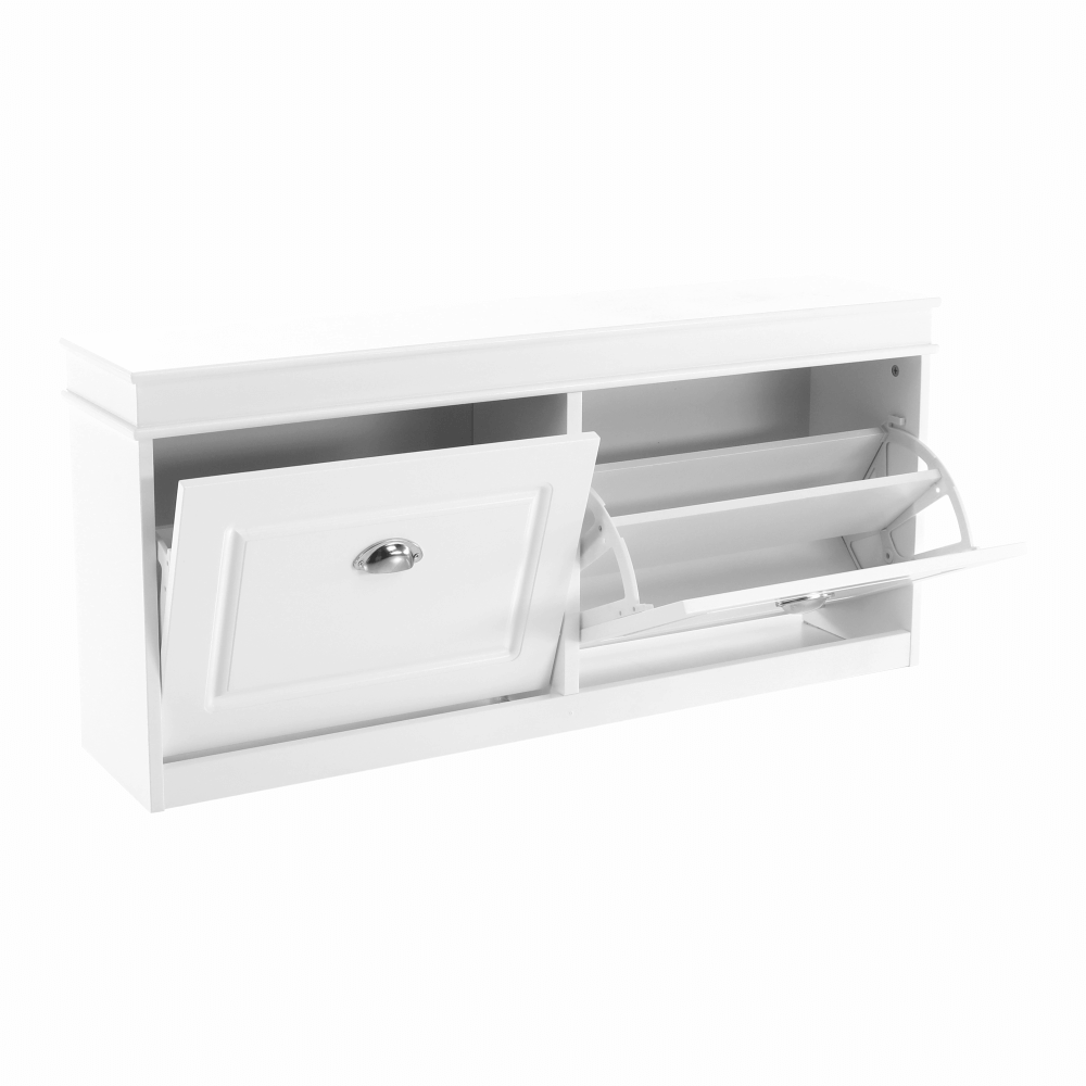 Pantofar SEBER TYP 4, 2 uși, alb, 104 cm Kondela