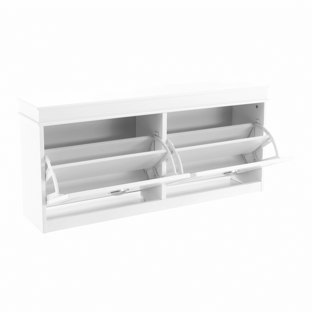 Pantofar SEBER TYP 4, 2 uși, alb, 104 cm Kondela