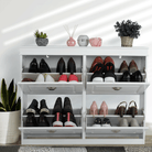 Pantofar SEBER TYP 5, 2 uși, alb, 105 cm Kondela