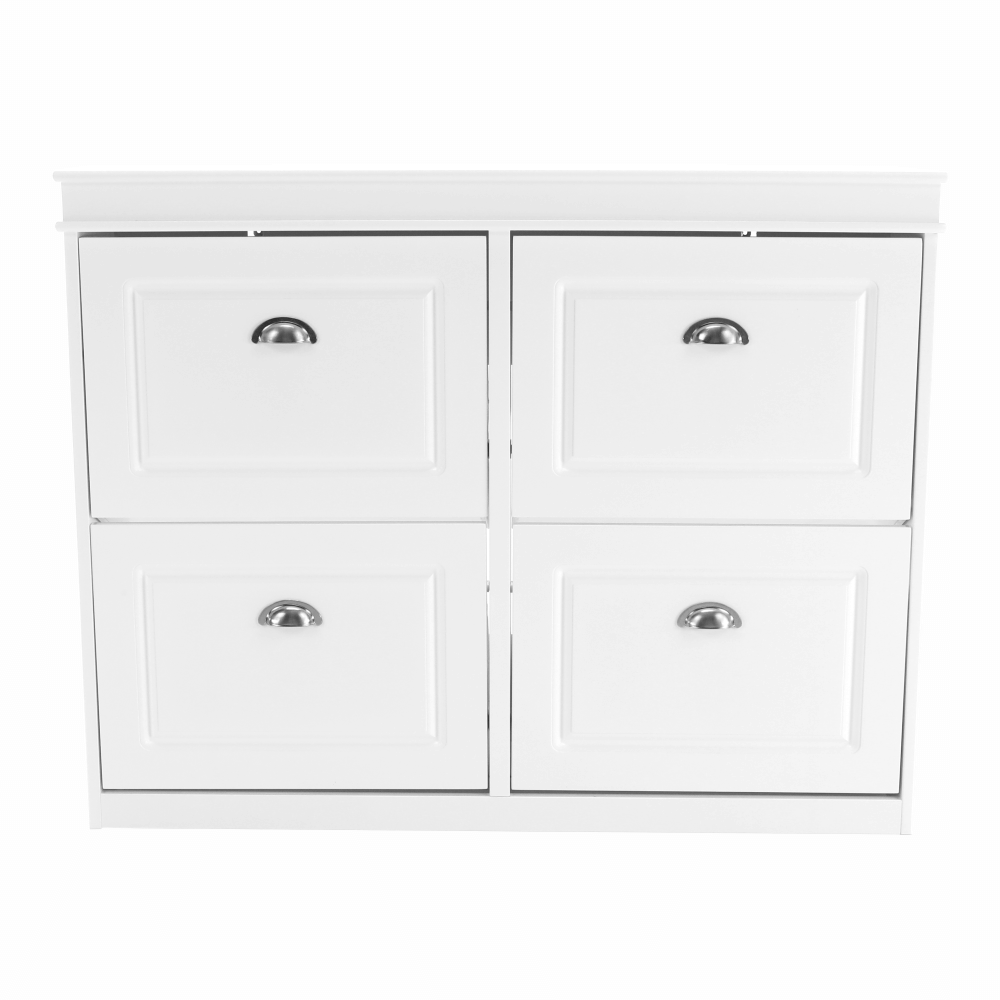 Pantofar SEBER TYP 5, 2 uși, alb, 105 cm Kondela