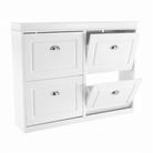 Pantofar SEBER TYP 5, 2 uși, alb, 105 cm Kondela